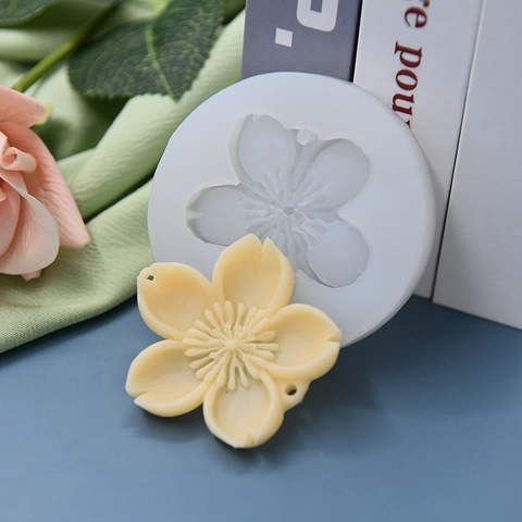 Kirschblüten Silikonform Blumenform Zum Backen Kuchen DIY Harz Handgemachte Seife Gips Anhänger Neuheit