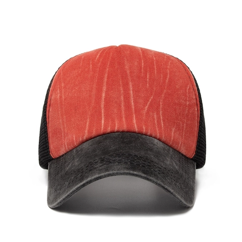 Gorra Trucker De Algodón Lavado Malla Transpirable Estilo Retro Vintage Ajustable Protección Solar Exterior Para Hombres Y Mujeres