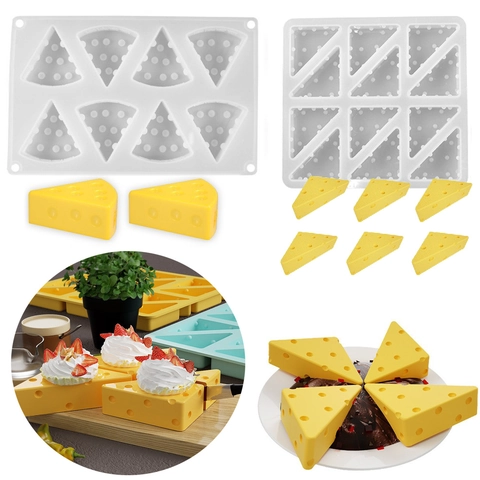 Silicone Cheese Shape Cake Mold For Mousse Dessert Candy Soap DIY Baking Flexible Heat Resistant Kitchen Tool