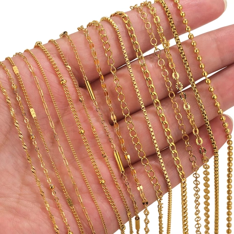 304 Stainless Steel Necklace Chain With Lobster Clasp Adjustable Link Chains For DIY Jewelry Making Minimalist Jewelry