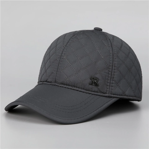 Heren Winter Baseballpet Met Oorkleppen Gewatteerd Warm Fleece Gevoerd Pet Voor Oudere Vaders Buiten Winddicht Verstellbaar Sportpet