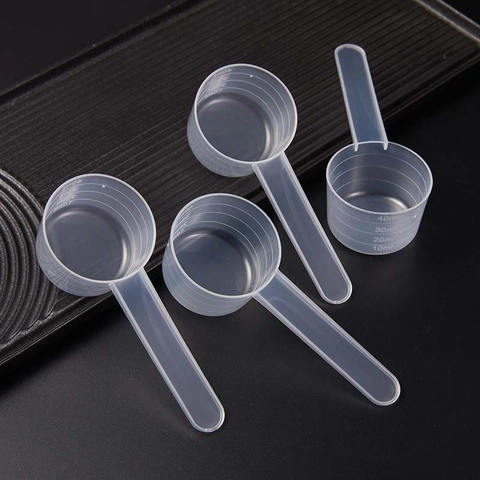 Misurini In Plastica Con Scala Manico Lungo Cucchiai Graduati Per Cucina Pasticceria Lavanderia Liquido PP Trasparente