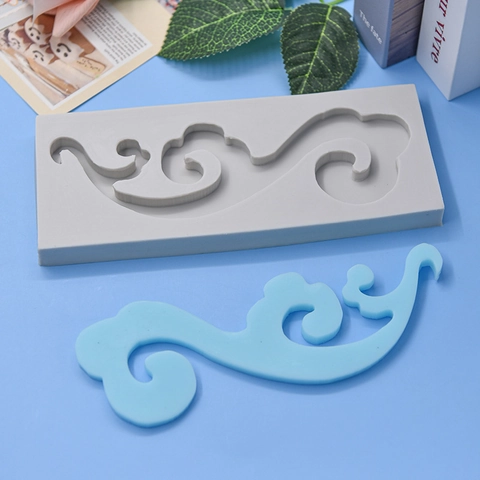 Traditional Chinese Cloud Pattern Silicone Mold DIY Baking Tool For Cake Fondant Chocolate Resin Handmade Soap