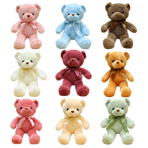 Oso de Peluche de Colores Juguete de Peluche Lindo Oso de Peluche Muñeca de Peluche Suave Para Regalo de Cumpleaños de Evento de Ceremonia de Apertura