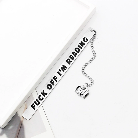 Edelstahl Lesezeichen Graviert Novelty Text Mit Buchanhänger Metall Seitenmarkierung Geschenk Für Bücherliebhaber