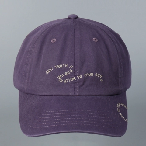 Casquette De Baseball En Coton Lettre Brodée Soft Top Casual Rétro Chapeau De Soleil Pour Hommes Femmes Streetwear