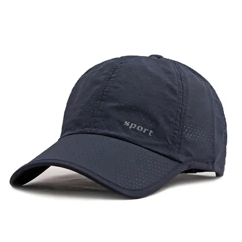 Perforated Mesh Baseball Cap Polyester Breathable Quick Dry Sun Protection Outdoor Sports Hat Adjustable For Men Women