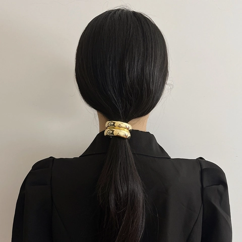 Lazos Para El Cabello Con Hebilla Arqueada De Aleación De Metal Minimalista Soportes Para Coletas Accesorios Para El Cabello