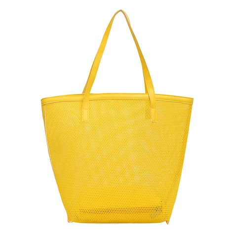 Borsa Tote In Rete Da Donna E Pochette Traforato Nylon PVC Traspirante Grande Capacità Estate Spiaggia Borsa A Spalla