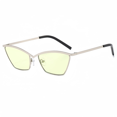 Occhiali Da Sole Cat Eye Retrò Montatura In Metallo Irregolare Protezione UV400 Moda Per Donna