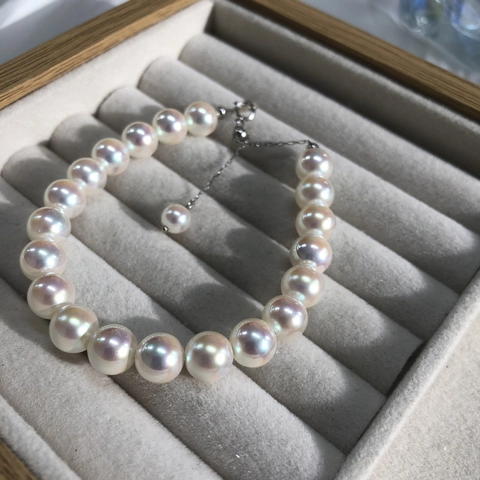 Light Luxury Artificial Aurora Pearl Bracelet For Women 925 Sterling Silver 14K Gold Filled Adjustable Jewelry Handmade Gift