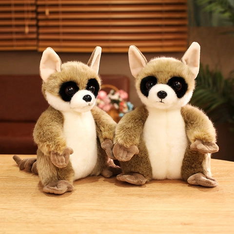 Realistisches Lemur Plüschtier Großäugiges Stofftier Weiche Flauschige Puppe Für Kinder Home Decor Geschenk