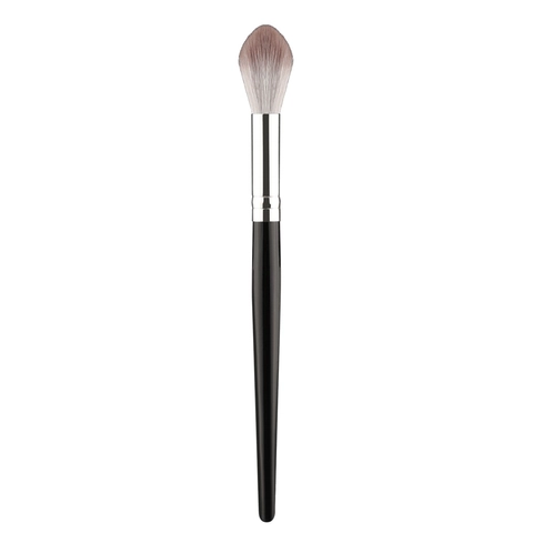 Pennello Illuminante Professionale Forma Di Fiamma Setole Sintetiche Morbide Manico In Legno Per Cipria Sfumature Trucco