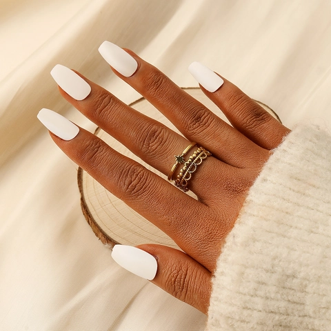 Offener Ring Edelstahl Vergoldet Verstellbar Herz Blatt Stern Geometrisch Eleganter Modeschmuck Für Damen