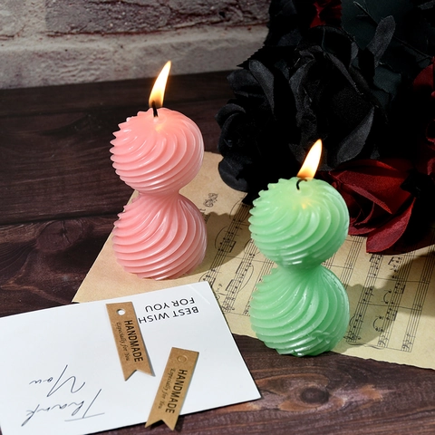 Stampo In Silicone Per Candele A Sfera Spirale Clessidra DIY Design Torto Per Aromaterapia Cera Gesso Artigianato