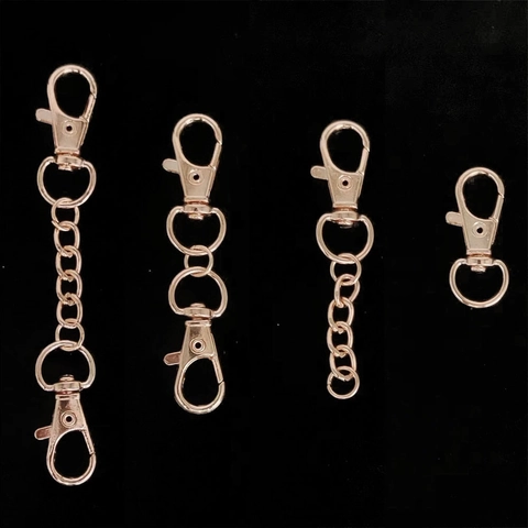 Cierre De Mosquetón Metálico Gancho De Llavero Giratorio Conectores Accesorios DIY Fabricación Joyas Para Colgantes Bolso