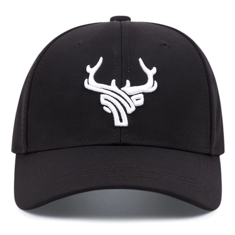 Gorra De Béisbol De Algodón Ajustable Transpirable Sombrero De Sol Deporte Al Aire Libre Bordado De Cabeza De Ciervo 3D Para Hombre Mujer