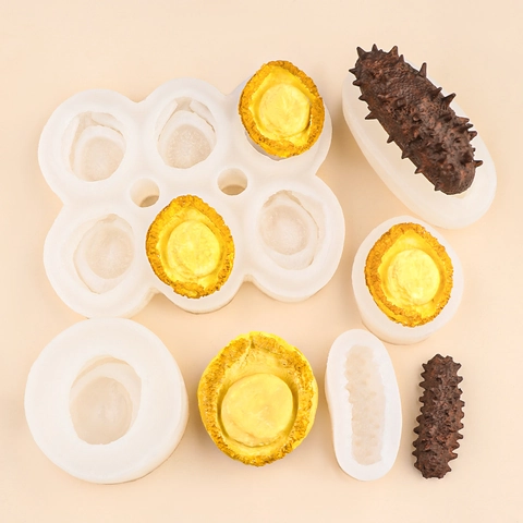 Simulation Abalone Sea Cucumber Silicone Mold For Fondant Chocolate Cake Decorating Flexible Resin Clay Plaster Crafting