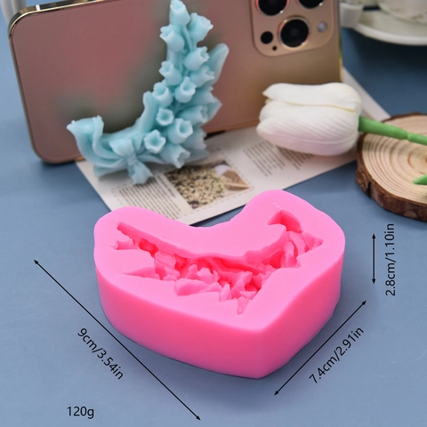 Silikonform Blumenbär Blumenbordüre DIY Tortendeko Schokolade Kerzen Seifenherstellung Aromatherapie Handwerk