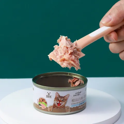 Silicone Cat Dog Can Spoon And Lid Multifunctional Pet Wet Food Feeding Stirring Scraper Long Handle Cat Tail Shape