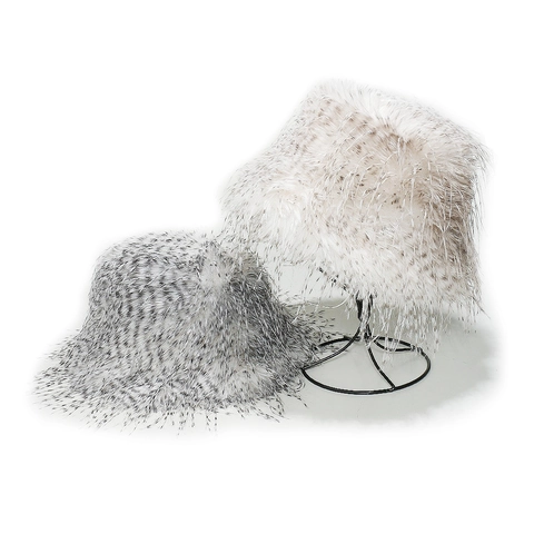 Sombrero De Pescador De Piel Sintética Para Mujer Degradado Esponjoso Invierno Cálido Cortavientos Accesorio De Moda