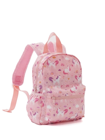 Kids Backpack Schoolbag Canvas Lightweight Cartoon Unicorn Space Car Pattern For Toddler Boys Girls Daily Travel