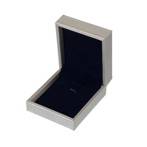 Luxus Schmuck Geschenkbox Rechteckig Klappdeckel Champagner Gold Stoff Samtfutter Ring Ohrring Anhänger Organizer