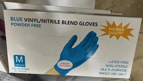 Einweg Nitril Vinyl Mischhandschuhe Puderfrei Latexfrei Texturiert Mehrzweck Schutzhandschuhe Reinigung Lebensmittelqualität