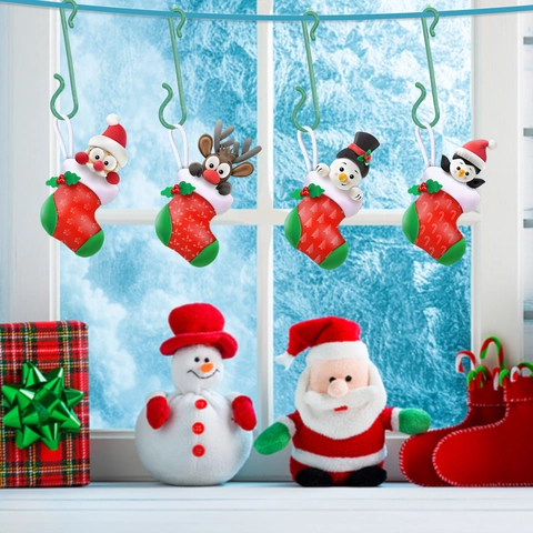 Ganci Per Addobbi Albero Di Natale A Forma Di S Plastica Verde Accessorio Da Appendere Per Decorazioni Festive