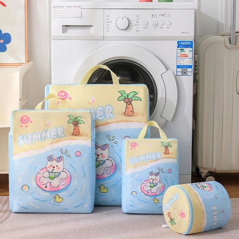 Wäschebeutel Wäschenetz Polyester Schützend Waschmaschine 3D Tragbar Cartoon Druck BH Unterwäsche Feinmaschig Reise Lagerung