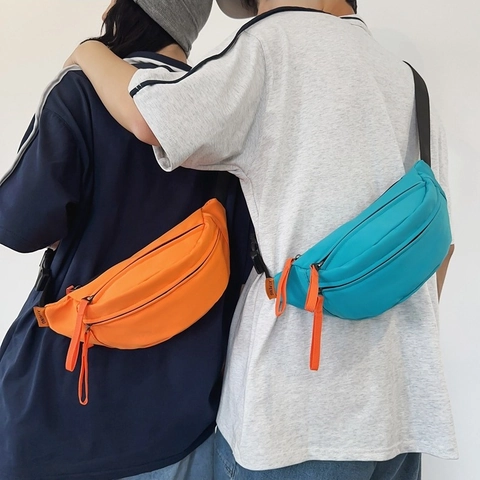 Chest Bag Waterproof Nylon Crossbody Fanny Pack Casual Streetwear For Men Adjustable Strap Lightweight