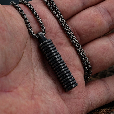 Collana Con Ciondolo Vikingo Rétro In Acciaio Inossidabile Da Uomo Gioielli Totem Punk Goth Industriali