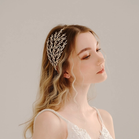 Vintage Bridal Crown Luxury Alloy Leaf Headpiece Wedding Evening Party Hair Accessory Gold Silver Rhinestone Headband