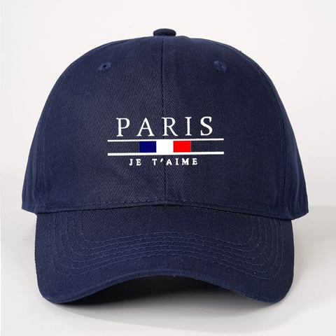 Berretto da Baseball in Cotone con Ricamo Paris Je T'aime Unisex Cappello da Sole Regolabile Casual per Sport All'aperto