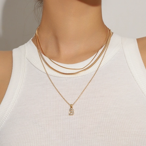 Collana Multistrato Oro Argento Lega Perla Artificial Sintetica Stella Marina Luna Stella Ciondolo Gioielli Moda Donna