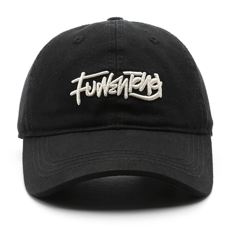 Washed Cotton Baseball Cap Retro Embroidered Letter Adjustable Outdoor Sun Protection Casual Unisex Hat