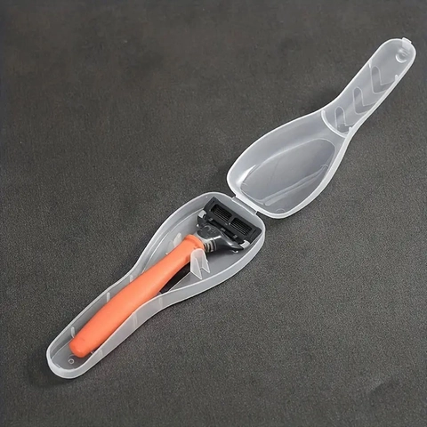 Custodia Per Rasoio Portatile Guscio Rigido In Plastica Scatola Da Toilette Da Viaggio Impermeabile Antipolvere Per Uomini Affari