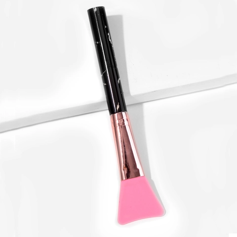 Silicone Facial Mask Brush Applicator Marble Texture Handle Soft Fan Shape Skin Care Beauty Tool
