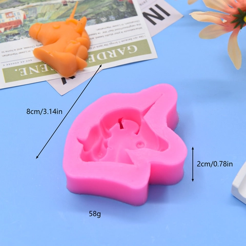Einhorn Kopf Silikonform DIY Fondant Schokolade Kuchen Dekoration Kerze Seife Bastelwerkzeug