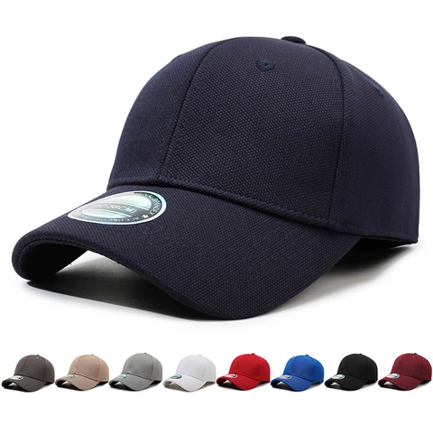 Baseball Cap Full Closed Back Breathable Spandex Polyester Mesh Sun Protection Outdoor Sports Hat For Men Women