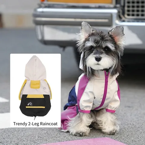 Dog Jumpsuit Waterproof Outdoor Pet Overalls With Reflective Strips Adjustable Windproof Sporty Clothes For Small Medium Dogs
