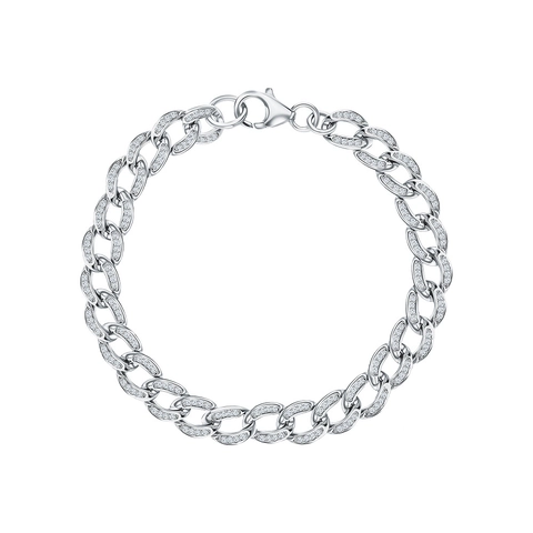 925 Sterlingsilber Panzerkette Armband Für Damen Herren Hip Hop Punk Vintage Zirkonia Eingelegte Iced Out Kette Modischer Schmuck