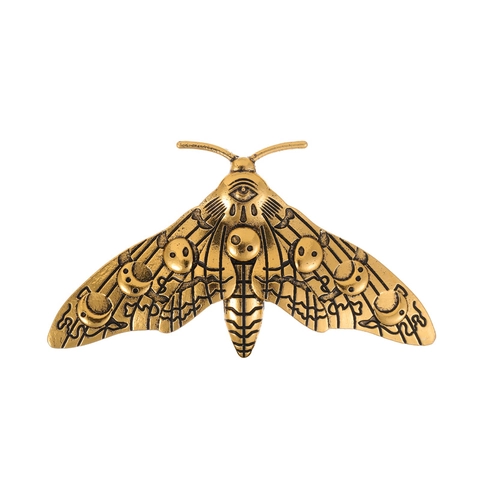 Broche Papillon de Nuit Vintage Alliage de Zinc Or Argent Antique Animal Épinglette pour Costumes Manteaux Bijoux Cadeaux Homme Femme