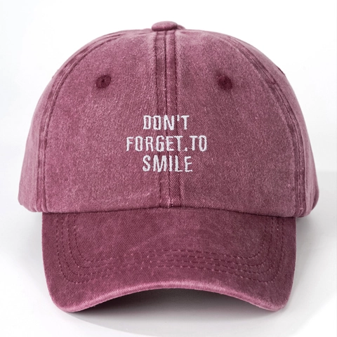 Cappello Da Baseball In Cotone Lavato Retro Ricamato Lettera Smile Cappello Da Sole Regolabile Per Uomini Donne Streetwear