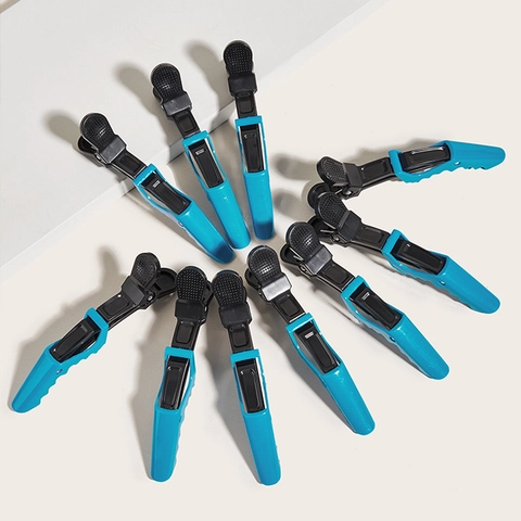 Professional Hair Sectioning Alligator Clips ABS Plastic Anti-Slip Handle Salon Styling Positioning Tools For Hairdressing