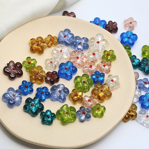 Bloem Glas Kralen Handgemaakte Lampwork Losse Kralen Voor DIY Sieraden Maken Oorbellen Ketting Armband Knutselbenodigdheden