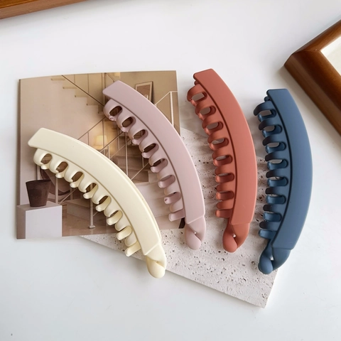 Grande Pinza a Banana Opaca Fermaglio Smerigliato Stile Coreano Supporto Coda di Cavallo Accessorio per Capelli per Donne