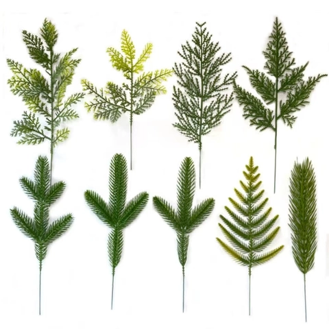 Künstliche Kiefernnadelzweige Kunststoff Faux Zypressenstiele Für Weihnachten DIY Florale Dekoration Grünpflanzen