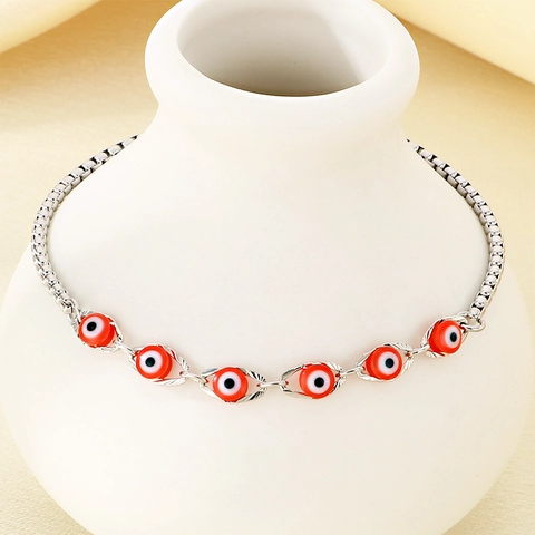Bracciale Malocchio In Acciaio Inossidabile Catena Box Regolabile Con Ciondolo A Cuore Gioielli Protezione Per Donne Uomini