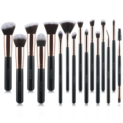 Professionele Make-up Borstels Zachte Synthetische Vezels Houten Handvat Foundation Poeder Oogschaduw Cosmetische Tools